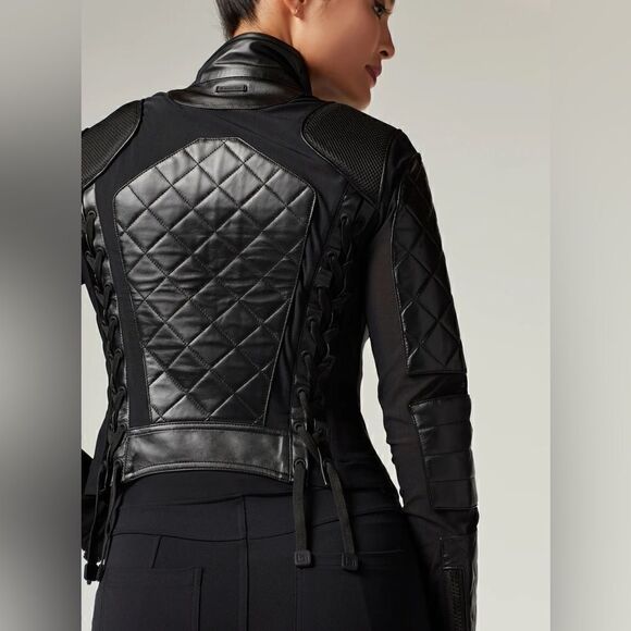 Classic Moto Jacket Blanc Nior - Picture 3 of 10